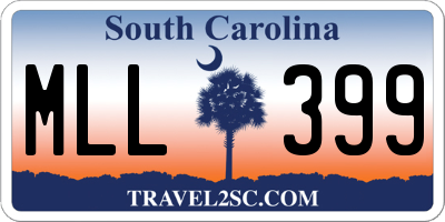 SC license plate MLL399