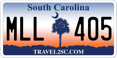 SC license plate MLL405