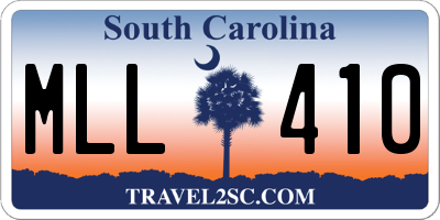 SC license plate MLL410