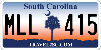 SC license plate MLL415