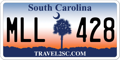 SC license plate MLL428