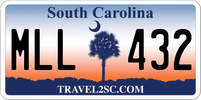 SC license plate MLL432