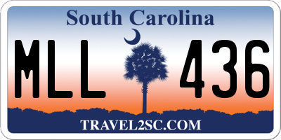 SC license plate MLL436