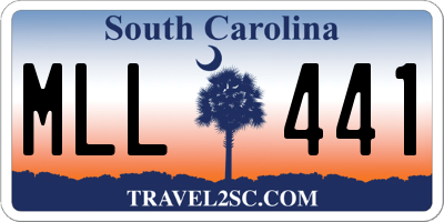 SC license plate MLL441