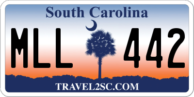 SC license plate MLL442