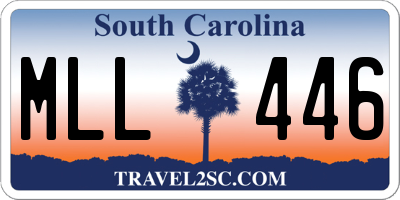 SC license plate MLL446