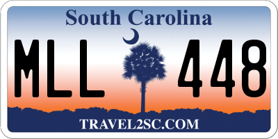 SC license plate MLL448