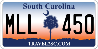 SC license plate MLL450