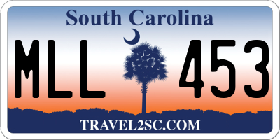 SC license plate MLL453