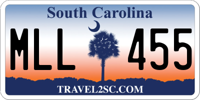 SC license plate MLL455