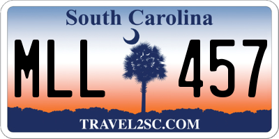 SC license plate MLL457