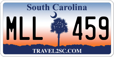 SC license plate MLL459