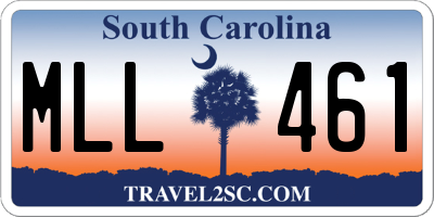 SC license plate MLL461