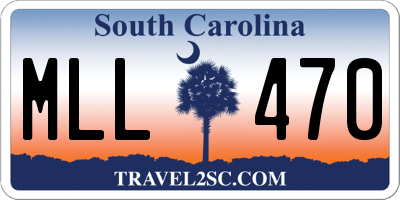 SC license plate MLL470