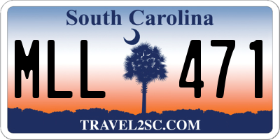 SC license plate MLL471