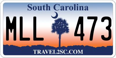 SC license plate MLL473