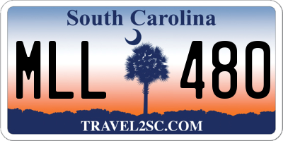SC license plate MLL480