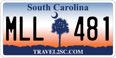 SC license plate MLL481