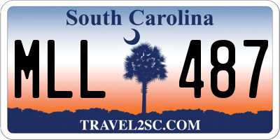 SC license plate MLL487