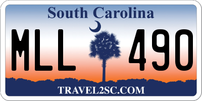 SC license plate MLL490