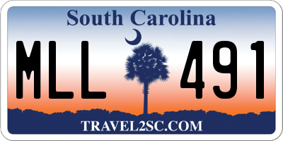 SC license plate MLL491