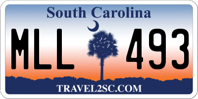 SC license plate MLL493