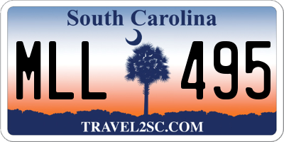 SC license plate MLL495