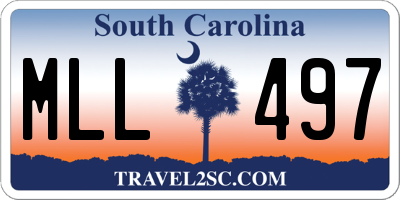 SC license plate MLL497