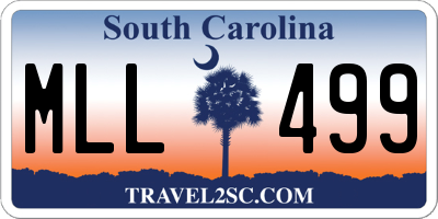 SC license plate MLL499