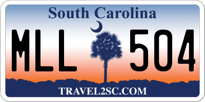 SC license plate MLL504