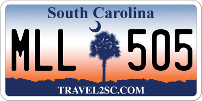 SC license plate MLL505