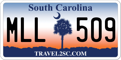 SC license plate MLL509