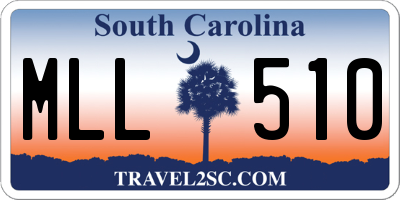 SC license plate MLL510