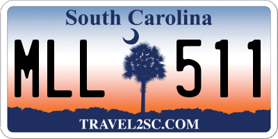 SC license plate MLL511