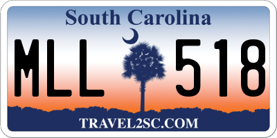 SC license plate MLL518
