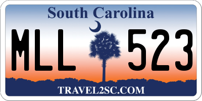 SC license plate MLL523