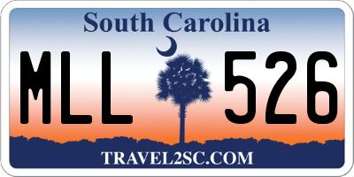 SC license plate MLL526