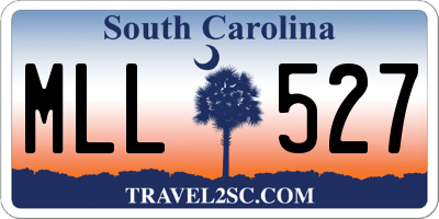 SC license plate MLL527