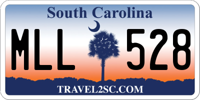 SC license plate MLL528