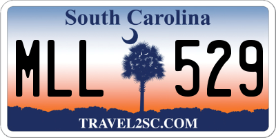 SC license plate MLL529