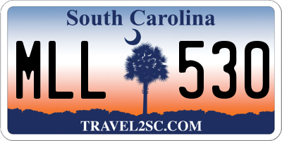 SC license plate MLL530