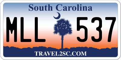 SC license plate MLL537