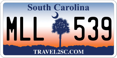 SC license plate MLL539