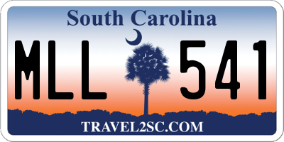 SC license plate MLL541