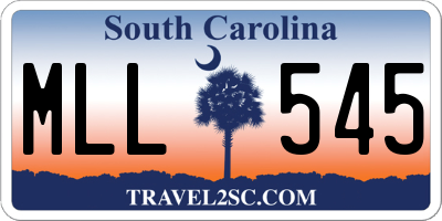 SC license plate MLL545