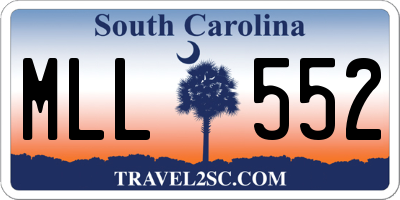 SC license plate MLL552