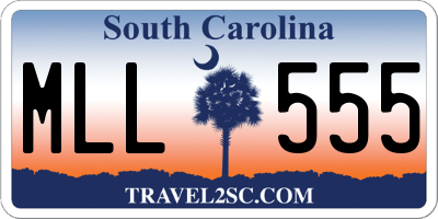 SC license plate MLL555