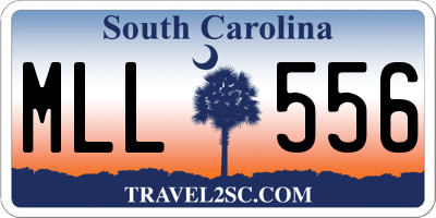 SC license plate MLL556