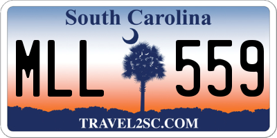 SC license plate MLL559