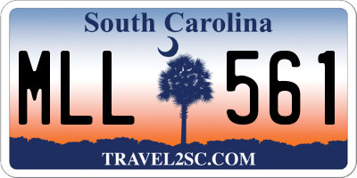 SC license plate MLL561